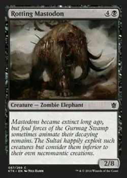 X4 Rotting Mastodon Khans of Tarkir Light Play MTG Magic DNA GAMES - Image 1