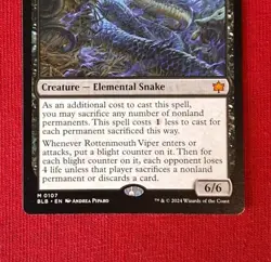 Magic The Gathering Bloomburrow 0107 Rottenmouth Viper Mythic Rare NM-MINT - Image 3
