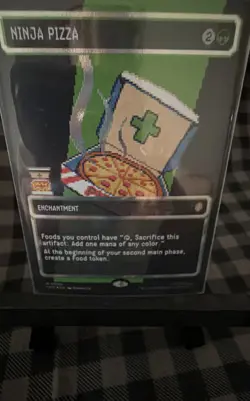 Ninja Pizza (Borderless) (Surge Foil) Commander: Teenage Mutant Ninja Turtles... - Image 1
