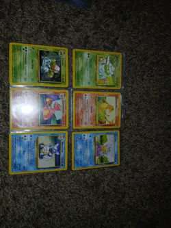 Lot Of 6 Base Set Starter pokemon cards First Form &Ivysaur Wartortle Charmeleon - Image 1