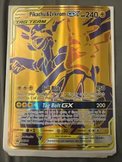 Pokemon Promo Pikachu & Zekrom GX Tag Team SM248: Jumbo Black Star Promo Card - Image 1