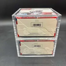 Lot (2) Pokemon SV10 Destined Rivals English Booster Boxes Sealed w/Acrylic Case - Image 4