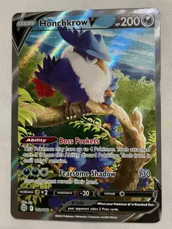 Pokemon Honchkrow V 162/172 Brilliant Stars Ultra Rare Full Art Holo 200 HPClean - Image 3