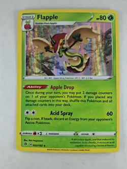 Flapple 022/192 - Swsh02 Rebel Clash Holo NM Pokemon TCG - Image 4