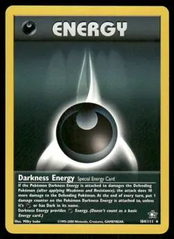Pokemon Tcg Darkness Energy #104 Pokemon Neo Genesis LP - Image 1