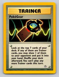 PokeGear 88/111 Rare Neo Genesis Pokemon Unlimited MP - Image 1