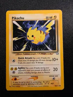 Pikachu 70/111 Neo Genesis Common Unlimited Heavily Played - Image 1