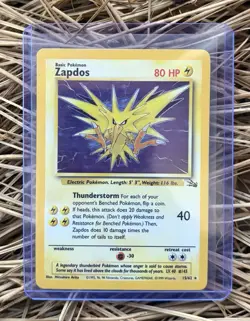 Wizards of the Coast Pokemon TCG Fossil Zapdos 15/62 Holo Rare English 1999 - Image 1