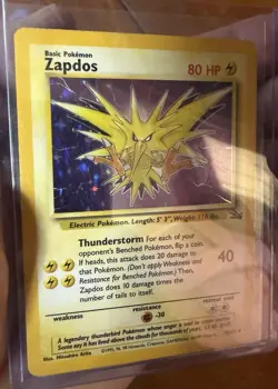 Wizards of the Coast Pokemon TCG Fossil Zapdos 15/62 Holo Rare English 1999 - Image 3