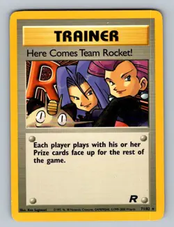 Here Comes Team Rocket! 71/82 Rare Team Rocket Pokemon Unlimited Lightly Played - Image 1