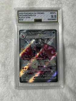 Pokemon Charizard ex 074 Scarlet & Violet Promo Black Star Holo AGS 9.5 2023 - Image 1
