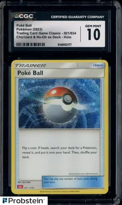 2023 Pokemon Japanese TCG Classic Charizard Ho-Oh ex Deck Poke Ball Holo CGC 10 - Image 1