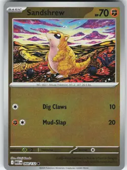 Sandshrew 068/132 Common Mega Evolution Pokemon Reverse Holo Near Mint - Image 1
