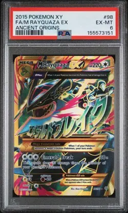 2015 Pokemon Ancient Origins M Rayquaza EX #98 PSA 6 - Image 1