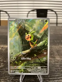 Pokemon TCG Chaos Rising Chespin Full-Art Illustration Rare 087/086 - Image 1