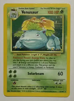 1999 Pokemon Venusaur Base Set Holo Rare 15/102 - Image 1