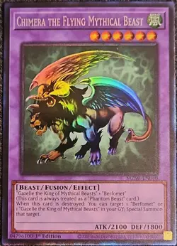 Yugioh Chimera The Flying Mythical Beast Collectors Rare CR 1st Edition MZMI NM - Image 1