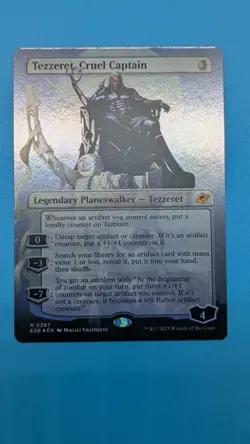 MTG Tezzeret, Cruel Captain Borderless Foil Mythic Rare EOE Magali Villeneuve - Image 1