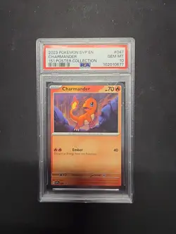 POKEMON CHARMANDER BLACK STAR 047 PROMO 151 POSTER COLLECTION PSA 10 GEM MINT - Image 1