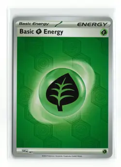 GRASS ENERGY 001 REVERSE HOLO SHROUDED FABLE POKEMON TCG NM - Image 1