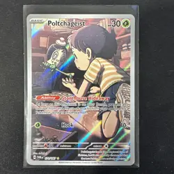 Pokemon TCG Twilight Masquerade Poltchageist Illustration Rare Holo 171/167 - Image 1