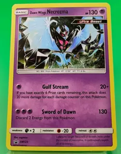 Pokemon TCG Dawn Wings Necrozma SM123 Black Star Promo Cosmos Holo NM - Image 1