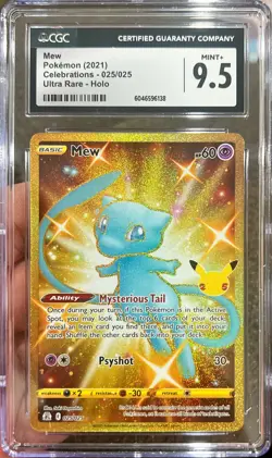 2021 Pokemon Celebrations Mew Gold Ultra Rare 025/025 CGC 9.5 Mint+ - Image 1