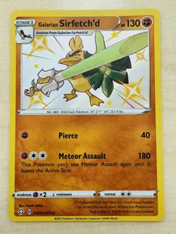 Galarian Sirfetch'd SV064/SV122 - Shiny Vault Rare Shining Fates Pokemon TCG NM - Image 1