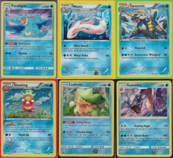POKEMON 6 CARD HOLO RARE WATER LOT WITH FERALIGATR - Image 1