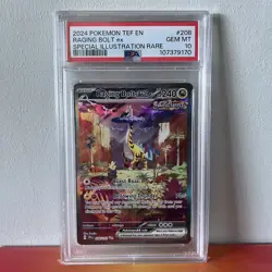 2024 POKEMON TEF EN-TEMPORAL FORCES #208 RAGING BOLT EX PSA 10 - Image 1