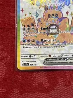 Pokemon - Palossand ex - 221/191 Surging Sparks (SSP) NM Full Art Ultra rare - Image 4