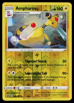 AMPHAROS 049/198 RARE CHILLING REIGN POKEMON REVERSE HOLO NM - Image 1