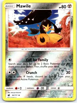 Mawile 64/111 Uncommon Crimson Invasion Pokemon Reverse Holo NM - Image 1