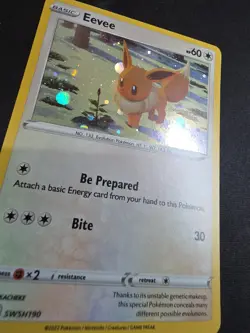 Eevee SWSH190 Promo SWSH Black Star Pokemon LP - Image 2