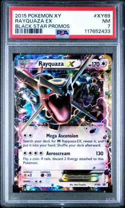 2015 POKEMON BLACK STAR PROMO RAYQUAZA #XY69 PSA 7 NM #117652433 - Image 1