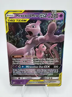 Pokemon TCG Mewtwo & Mew GX 71/236 SM-Unified Minds Ultra Rare Full Art Holo NM - Image 1