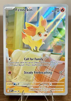 Pokemon TCG Fennekin 080 MEP EN Black Star Promo - Chaos Rising - NM - Image 1