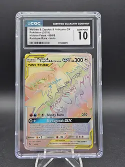 Moltres & Zapdos & Articuno GX #69/68 (Hidden Fates), Pokemon, CGC 10 (GEM MINT) - Image 1