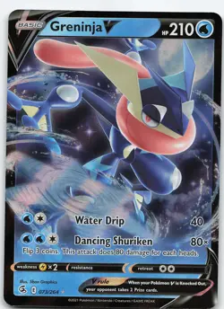 Greninja V 073/264 Ultra Rare Holo SWSH08: Fusion Strike NM Pokemon - Image 1