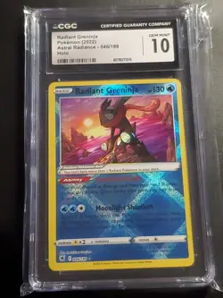 NEW CGC 10 Radiant Greninja 046/189 Astral Radiance Shiny Holo Rare Pokemon GEM - Image 1