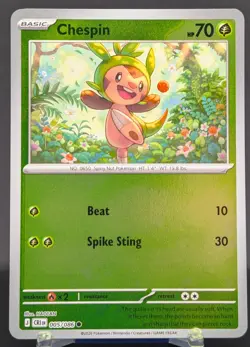 Pokemon Chespin #005/086 English Chaos Rising Reverse Holo - Image 1