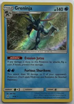 Greninja 9/18 Ultra Rare Detective Pikachu Pokemon Holo Lightly Played - Image 1