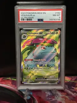 2023 Pokemon Sv: Scarlet & Violet 151 Venusaur ex 182/165 Holo Mew EN PSA 8 - Image 1