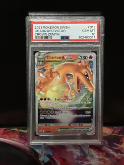 2023 Pokemon SWSH Crown Zenith Charizard VSTAR #019/159 PSA 10 Gem Mint - Image 1
