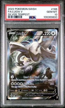 Pokemon Lugia V Silver Tempest Full Alt Art #186 PSA 10 Gem Mint - Image 1