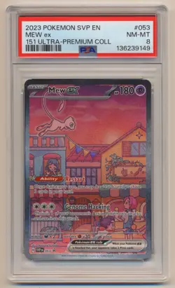 PSA 8 Pokemon 151 Black Star Promo Mew EX SVP EN #053 NM/MINT Condition!! - Image 1