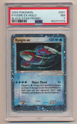 PSA 7 Pokemon Black Star Promo Holo Kyogre EX #001 NEAR MINT Condition!! - Image 1