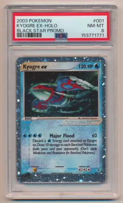 PSA 8 Pokemon Black Star Promo Holo Kyogre EX #001 NM/MINT Condition! - Image 1