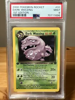 1st Edition Dark Weezing - PSA 9 Mint - Pokemon Team Rocket 31/82 - Non-Holo - Image 1