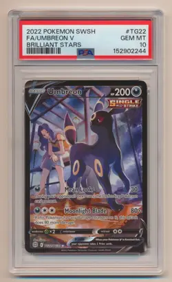 PSA 10 Pokemon Brilliant Stars Umbreon V TG22/TG30 GEM MINT Condition!! - Image 1
